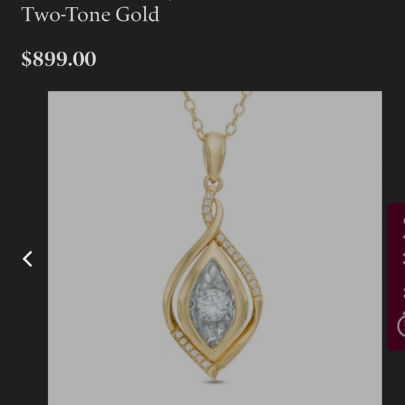 Beautiful Two-Tone Gold Pendant - Picture 6 of 6